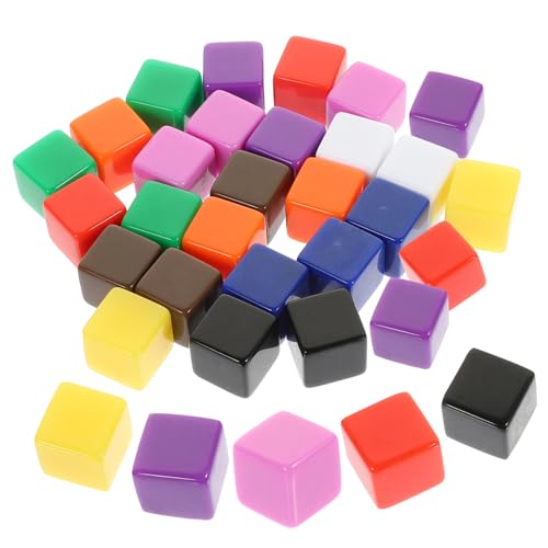 HOMOBABE 30 Stück Leere Würfel Bastelwürfel Selber Machen Spielwürfel DIY Zubehör Selbstgemachte Würfel Würfel-Modell Würfel Aus Kunststoff Würfel DIY Versorgung Würfel Liefern Plastik von HOMOBABE