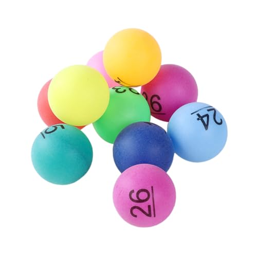 HOMOBABE 30 Stück Teiliges Nummerierte Lotteriekugeln aus Kunststoff Bunte Kleine Partyspiel bälle Leichte Runde Raffle Drawing Balls für Bingo Tombola Feierlichkeiten und Spiele von HOMOBABE