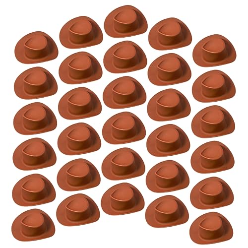 HOMOBABE 30Stücke Mini Cowboy Hüte für Handwerk Dekorative Partyhüte aus Schokoladenfarbe für Puppendekoration und Festliche Anlässe DIY Projekte HOMOBABE 30Stücke Mini Cowboy Hüte für Handwerk Dekorative Partyhüte aus Schokoladenfarbe für Puppendekoration und Festliche Anlässe DIY Projekte von HOMOBABE