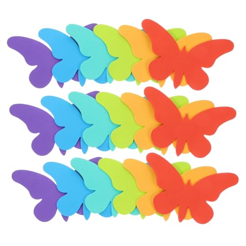 HOMOBABE 36 Stück Teiliges Diy Bastelset Schmetterlinge aus Eva Schaumstoff Flexible Reißfeste Schmetterlingsformen Kreative Wand und Partydeko für Kindergarten und Bastelfans von HOMOBABE