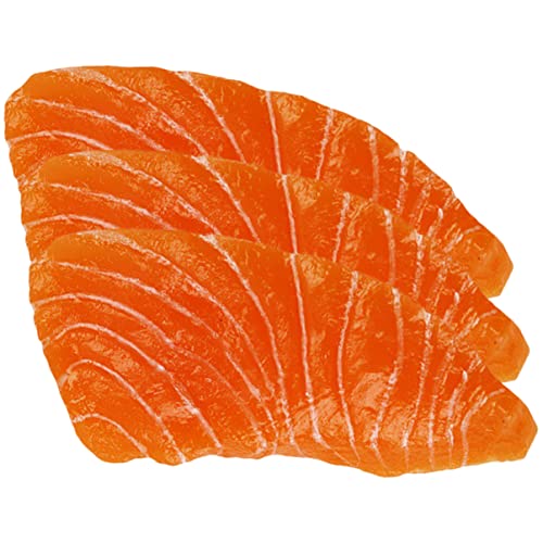 HOMOBABE 3stücke Künstliche Lachsscheiben Realistische Fischfleisch Modelle Für Küche Dekoration Und Fotografie Lebensmitteldisplay Hochwertige Dekoration Für Zuhause Und Geschäfte HOMOBABE 3stücke Künstliche Lachsscheiben Realistische Fischfleisch Modelle Für Küche Dekoration Und Fotografie Lebensmitteldisplay Hochwertige Dekoration Für Zuhause Und Geschäfte von HOMOBABE