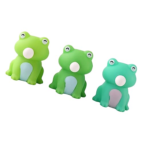 HOMOBABE 3Stücke Teiliges Frosch Quetschspielzeug Lustiges Stressabbau für Erwachsene Realistisches Design für Badewanne und Reisen und Spaß für Jede Altersgruppe von HOMOBABE
