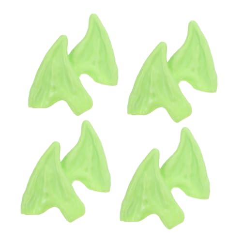 HOMOBABE 4 Paare Hexenelf Ohren Zubehör feenkostüm Damen Party klein Kostüm Fee Ohren Halloween-Ohren-Stütze Cosplay-Fee-Ohr Ohren Requisiten Fee Kopfschmuck Feenohren Emulsion Grün von HOMOBABE