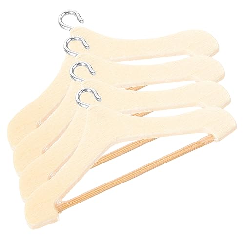 HOMOBABE 4 Stck Mini Puppen Kleiderbügel Pack aus Holz für Puppenkleidung zur Aufbewahrung und Präsentation Puppenhaus oder Mini Kleiderschrank HOMOBABE 4 Stck Mini Puppen Kleiderbügel Pack aus Holz für Puppenkleidung zur Aufbewahrung und Präsentation Puppenhaus oder Mini Kleiderschrank von HOMOBABE