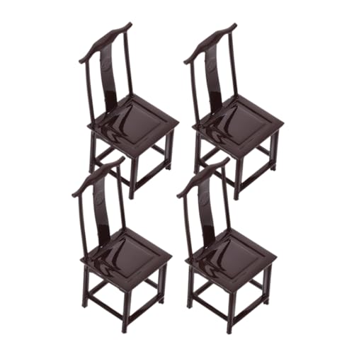 HOMOBABE 4 Stück Mini Vintage Chair Teiliges Puppenhaus Zubehör Realistisches Design für Miniaturmöbel für DIY Deko und Architekturmodelle HOMOBABE 4 Stück Mini Vintage Chair Teiliges Puppenhaus Zubehör Realistisches Design für Miniaturmöbel für DIY Deko und Architekturmodelle von HOMOBABE
