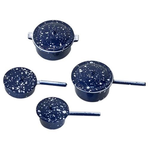 HOMOBABE 4 Stück Miniatur Kochgeschirr Set für Puppenhaus Teiliges Set mit Kochtopf Zubehör für Kreative Rollenspiele Geeignet für Miniaturküchen HOMOBABE 4 Stück Miniatur Kochgeschirr Set für Puppenhaus Teiliges Set mit Kochtopf Zubehör für Kreative Rollenspiele Geeignet für Miniaturküchen von HOMOBABE