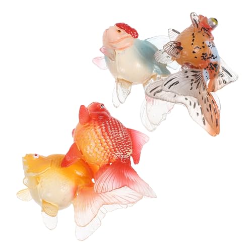 HOMOBABE 4 Stück Realistische Goldfisch Figuren Leichtes Strapazierfähiges Deko Aquarium Schreibtisch Meeresstil Restaurant Geschenk für Familie und Freunde von HOMOBABE