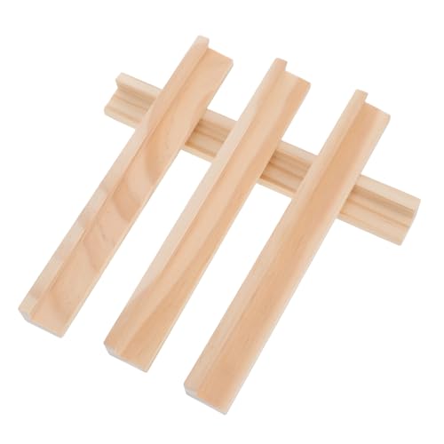 HOMOBABE 4 Stück Teiliges Holz Domino Halter DIY Domino Ständer Tragbare Holz Displays und Kreative Dekorationen für Ordentliches Spielvergnügen von HOMOBABE