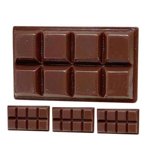 HOMOBABE 4 Stücke Schokoladenmodell kleine gefälschte Schokolade Schokoladendekor zum Valentinstag Tafelschokolade Schokoladen-Requisiten Gefälschte Schokolade auf dem Tisch PVC Kaffee von HOMOBABE