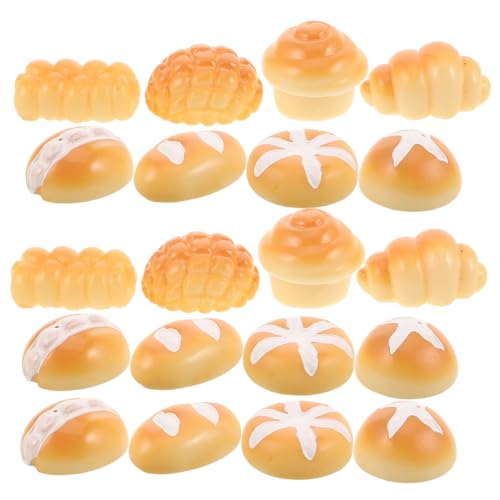 HOMOBABE 40 Stück Miniatur Brotsortiment Realistisch Künstliches Brot Deko aus für Puppenhaus Küchen DIY Basteln Mikro Landschaft Kompakte Mini Food Modelle von HOMOBABE