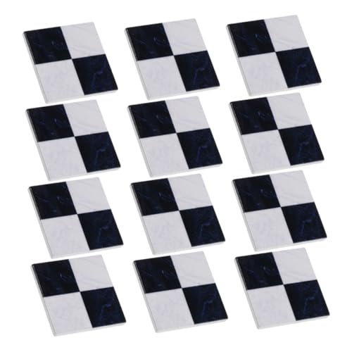 HOMOBABE 45 Stück Checkerboard Fliesen für Puppenhaus Leicht Vielseitig und Sicher für Kreative Bastelprojekte und Rollenspiele von HOMOBABE