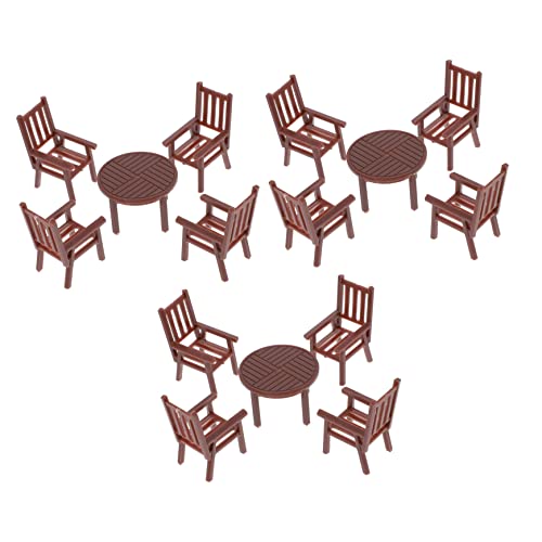 HOMOBABE 4Sätze Mini Tischstuhl Set Teiliges Puppenhaus Möbel Set aus Hochwertigem für Mini Modelle und Innendekoration Perfektes Accessoire für Spielhäuser und Mini Häuser HOMOBABE 4Sätze Mini Tischstuhl Set Teiliges Puppenhaus Möbel Set aus Hochwertigem für Mini Modelle und Innendekoration Perfektes Accessoire für Spielhäuser und Mini Häuser von HOMOBABE