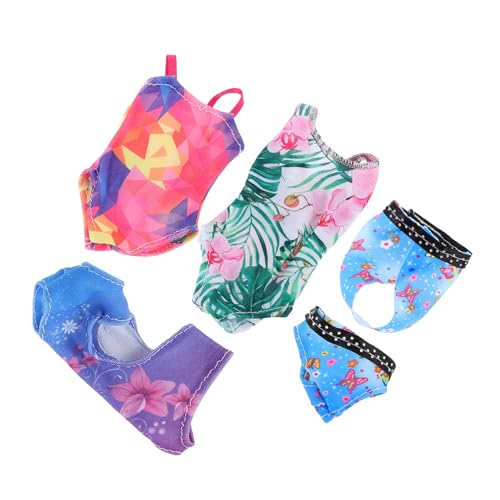 HOMOBABE 4Sätze Puppen Teiliges Schwimmoutfit für Puppen Vielseitige Sommermode mit Trendigen Badeanzügen und Accessoires für Unvergesslichen Badespaß HOMOBABE 4Sätze Puppen Teiliges Schwimmoutfit für Puppen Vielseitige Sommermode mit Trendigen Badeanzügen und Accessoires für Unvergesslichen Badespaß von HOMOBABE