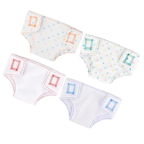 HOMOBABE 4Stücke Puppenunterwäsche Unterhose für Rollenspiele Puppenkleidung Puppenoutfit Wiederverwendbare Unterwäsche für Langlebig und Bequem HOMOBABE 4Stücke Puppenunterwäsche Unterhose für Rollenspiele Puppenkleidung Puppenoutfit Wiederverwendbare Unterwäsche für Langlebig und Bequem von HOMOBABE