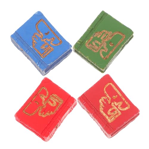 HOMOBABE 4pcs Miniature Dollhouse Books Tiny Books Dollhouse Möbelzubehör Miniaturbuchmodell Für Dollhouse Library -Szene Shooting von HOMOBABE