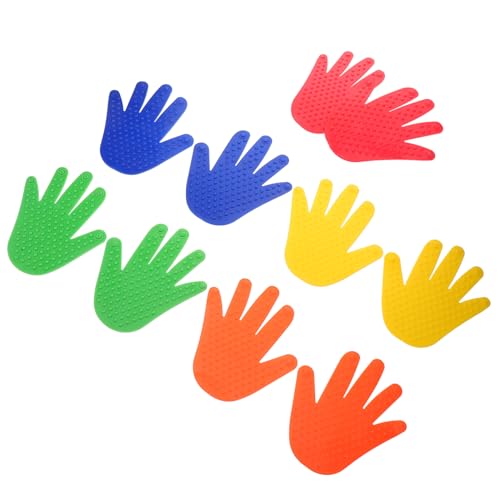 HOMOBABE 5 Paare rutschfeste Hand und Fußabdruck Marker für Erwachsene Sensory Spielmatten für Koordinationstraining Interaktive Lernspiele Kindergarten und Teambuilding von HOMOBABE