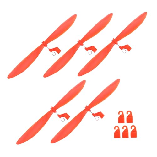 HOMOBABE 5 Sätze Kunststoff Propeller für Flugzeugprojekte Orange für Rc Helikopter und Modellflugzeuge Robuste und Präzise Ersatzteile für Diy Projekte und Experimente von HOMOBABE