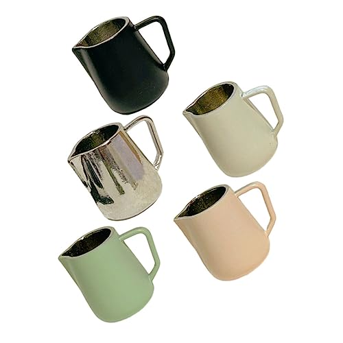 HOMOBABE 5 Stück Espressotassen Kaffeekanne Süße Tassen Puppenhaus-milchkännchen Kaffeetassen Messbecher Kaffeebecher Milchspender Mini-hausaufschäumkrüge Mini-milchkännchen Legierung von HOMOBABE