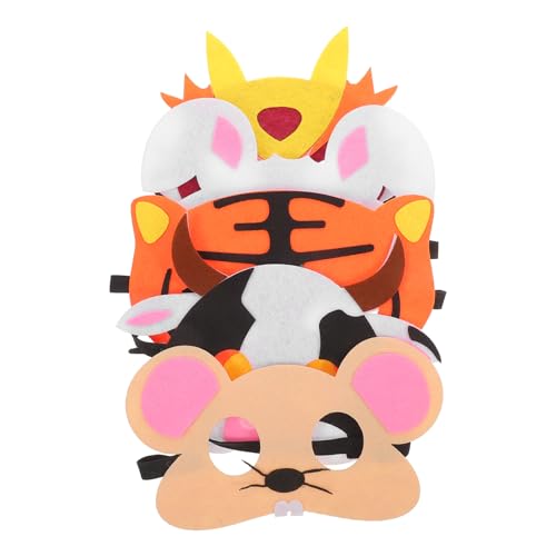HOMOBABE 5 Stück Halloween-maske Tierische Realistisch Wolf Beängstigend Damen Cosplay Kaninchen Tiere Dekorationen Hälfte Lustig Cartoon-tiermaske Partygeschenk Gefühlt von HOMOBABE