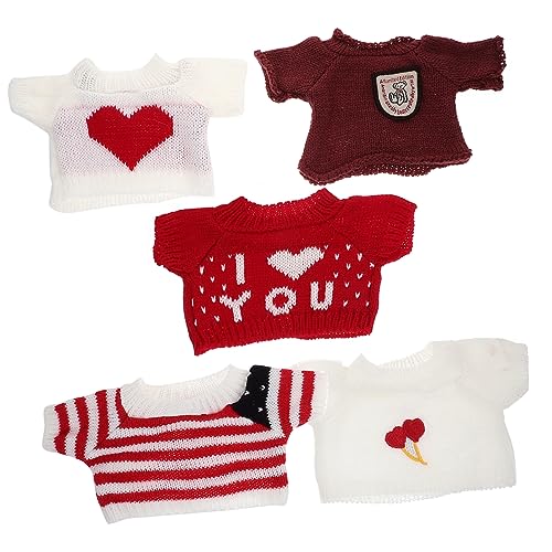 HOMOBABE 5 Stück Kleidung für Plüschtiere Mädchen Puppe tragen Und Zubehör Kleidung für Spielzeugbären Stofftierkostüm Drücken Sie Plüsch Kleidung für Stofftiere Kleidungsspielzeug Garn HOMOBABE 5 Stück Kleidung für Plüschtiere Mädchen Puppe tragen Und Zubehör Kleidung für Spielzeugbären Stofftierkostüm Drücken Sie Plüsch Kleidung für Stofftiere Kleidungsspielzeug Garn von HOMOBABE