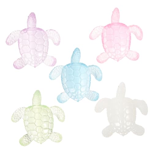 HOMOBABE 5 Stück Mini-Tierdekor Schildkröten von Schreibtisch-Schildkrötenstatue bürodeko wohnzimmerdeko qridor bläulich Schildkrötenfiguren aus Harz Lebhafte Schildkröten-Zimmerdekoration von HOMOBABE