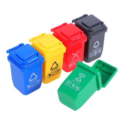 HOMOBABE 5 Stück Puppenhaus Mini Mülleimer Zum Sortieren Intelligenter Mülleimer Miniatur Mülleimer Menschlicher Mini Mülleimer Für Den Schreibtisch Mülleimer Mit Deckel Sand Mini HOMOBABE 5 Stück Puppenhaus Mini Mülleimer Zum Sortieren Intelligenter Mülleimer Miniatur Mülleimer Menschlicher Mini Mülleimer Für Den Schreibtisch Mülleimer Mit Deckel Sand Mini von HOMOBABE