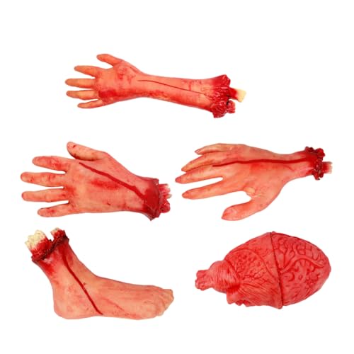 HOMOBABE 5 Stück Requisiten Für Abgetrennte Gliedmaßen Dekoration Halloween- Party Ecke Spinnennetz-Ornament Halloween Knifflige Requisiten Halloween-Lichter Hausschuhe Vinyl Rot HOMOBABE 5 Stück Requisiten Für Abgetrennte Gliedmaßen Dekoration Halloween- Party Ecke Spinnennetz-Ornament Halloween Knifflige Requisiten Halloween-Lichter Hausschuhe Vinyl Rot von HOMOBABE