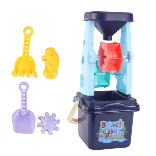 HOMOBABE 5 Stück Teiliges Interaktives Strandspielzeug Set für Eltern Junge Mädchen Aktivitäten Sandspielzeug mit Sanduhr Schaufel und Eimer Mischfarben für Strand und Garten von HOMOBABE