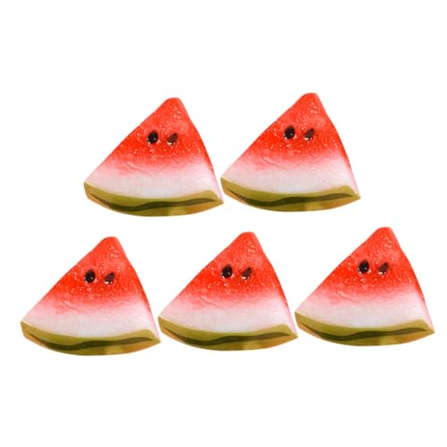 HOMOBABE 5 Stück Teiliges Mini Wassermelonen Deko Simulation Früchte Realistische Details Puppenhaus Zubehör für DIY Obstthemen Kreative Gestaltung von HOMOBABE