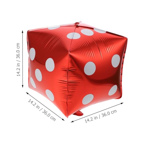 HOMOBABE 5 Stück Teiliges Würfel Aluminiumfolienballons Rot Würfelform Partydeko für Themenpartys Geburtstagsfeier Spielabend Dekoration Erwachsene HOMOBABE 5 Stück Teiliges Würfel Aluminiumfolienballons Rot Würfelform Partydeko für Themenpartys Geburtstagsfeier Spielabend Dekoration Erwachsene von HOMOBABE