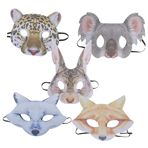 HOMOBABE 5 Stück Tiermasken für Karneval Halloween und Kostümpartys Themenmasken für Erwachsene Hase Wolf Hochwertige Atmungsaktive Maskerade Requisiten HOMOBABE 5 Stück Tiermasken für Karneval Halloween und Kostümpartys Themenmasken für Erwachsene Hase Wolf Hochwertige Atmungsaktive Maskerade Requisiten von HOMOBABE