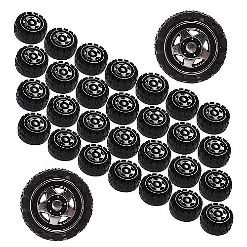 HOMOBABE 50 Stück DIY Auto Wheels Ersatzräder für Spielzeugautos Bastelbedarf für Glatte und Schöne Oberfläche für Kreative Projekte und von HOMOBABE