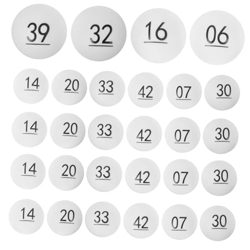 HOMOBABE 50 Stück Plastiktisch platzieren Pong-Bälle Masse Tombola Zahlenkugeln Bierspielbälle tischtennisball tischfussball Requisiten für Barspiele Bälle für die Party pflücken pp Weiß HOMOBABE 50 Stück Plastiktisch platzieren Pong-Bälle Masse Tombola Zahlenkugeln Bierspielbälle tischtennisball tischfussball Requisiten für Barspiele Bälle für die Party pflücken pp Weiß von HOMOBABE