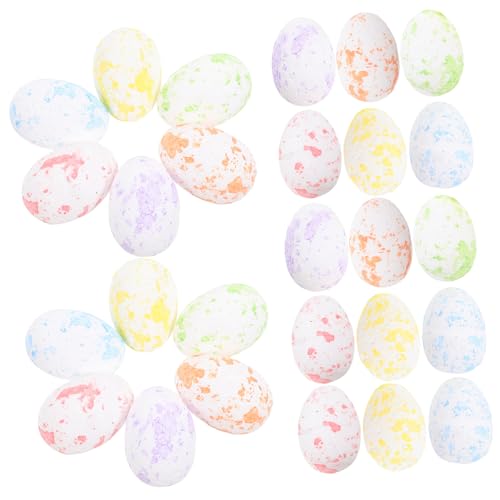 HOMOBABE 50 Stück Schaumeier Ei selber basteln gucken Eierdekor Neon ostereierfarbe easter eggs Eiersammlung zu ostern Osterei- Ostereier selber machen von HOMOBABE
