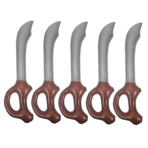 HOMOBABE Aufblasbare Piratenschwerter 5 Stück PVC Halloween Party Zubehör für Kinder Cosplay Piratenparty Dekoration von HOMOBABE
