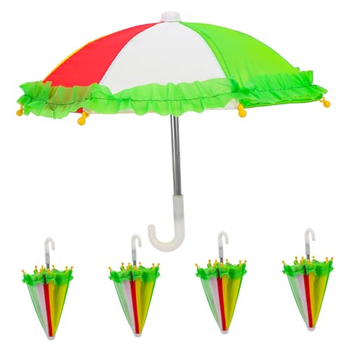 HOMOBABE 5Stücke Regenschirm Puppenhaus Dekoration Farbenfrohe Regenschirme Für Miniaturfiguren Und Kreative Layouts Für Puppenhaus Accessoires von HOMOBABE