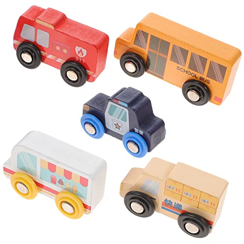 HOMOBABE 5Stücke Teiliges Holzauto für Lustige Fahrzeugfiguren aus Hochwertigem Holz für Kreative Spielstunden Display für Jungen und Mädchen HOMOBABE 5Stücke Teiliges Holzauto für Lustige Fahrzeugfiguren aus Hochwertigem Holz für Kreative Spielstunden Display für Jungen und Mädchen von HOMOBABE