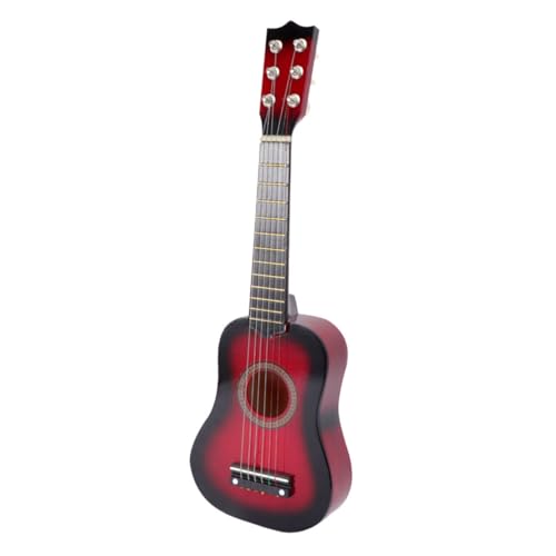 HOMOBABE 6 Kinderakustikgitarre Einstellbare Saiten Realistischer Sicheres Material Musikspielzeug für Kleinkinder und Anfänger Rotes Design für Jungen und Mädchen HOMOBABE 6 Kinderakustikgitarre Einstellbare Saiten Realistischer Sicheres Material Musikspielzeug für Kleinkinder und Anfänger Rotes Design für Jungen und Mädchen von HOMOBABE