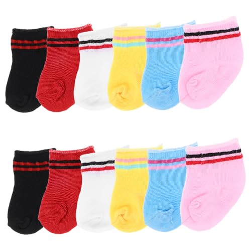 HOMOBABE 6 Paare Bunte Puppensocken für Puppen Socken für Puppenmode Puppenzubehör und Puppenhaus für Kreative Kostümgestaltung HOMOBABE 6 Paare Bunte Puppensocken für Puppen Socken für Puppenmode Puppenzubehör und Puppenhaus für Kreative Kostümgestaltung von HOMOBABE