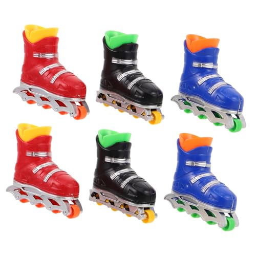 HOMOBABE 6 Paare Tragbare Finger Skates für Erwachsene Kompaktes Desktop für Büro und Reisen Fördert Geschicklichkeit und Koordination von HOMOBABE