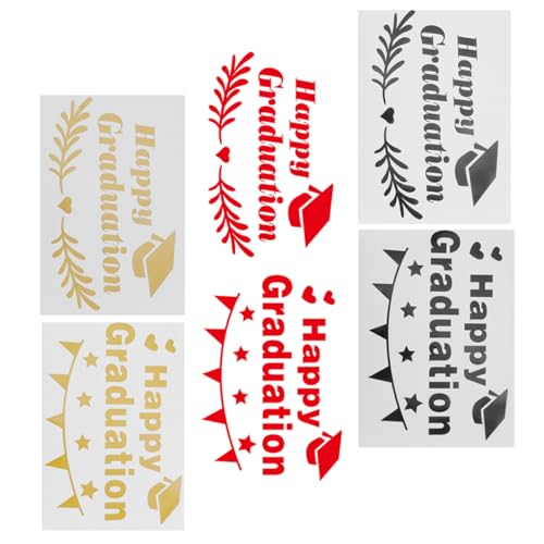 HOMOBABE 6 Stück Abschluss-Ballon-Aufkleber Aufkleberdekore Für Abschlussballons Aufkleber Für Die Abschlusssaison Dekorationsaufkleber Abziehbilder Zum Thema Abschluss Party-Aufkleber PVC HOMOBABE 6 Stück Abschluss-Ballon-Aufkleber Aufkleberdekore Für Abschlussballons Aufkleber Für Die Abschlusssaison Dekorationsaufkleber Abziehbilder Zum Thema Abschluss Party-Aufkleber PVC von HOMOBABE