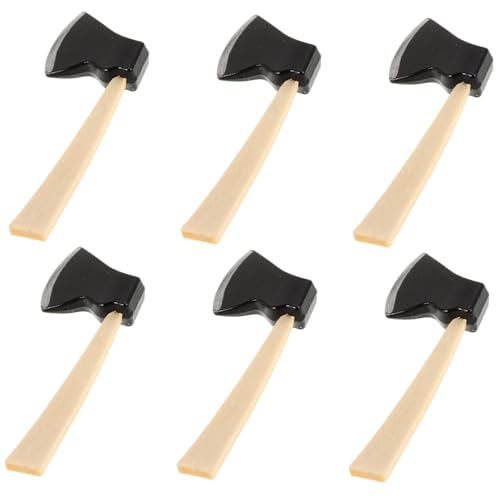 HOMOBABE 6 Stück Axenmodell Für Gartenwerkzeuge Rucksacktacking -Hatchet Halloween-puppenhaus Puppenhausblumen Schlüsselbund-Werkzeuge Dollhouse -Pflanzen Mini-puppenhausmöbel Legierung von HOMOBABE