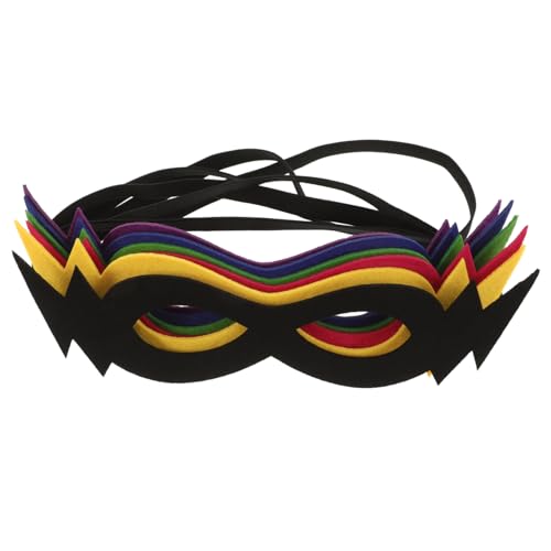 HOMOBABE 6 Stück Filzmasken für Halloween und Kostümpartys Bunte Augenmasken Schwarz Blau Rosa Grün und Gelb für Familienverkleidungen und Kreative Aktivitäten HOMOBABE 6 Stück Filzmasken für Halloween und Kostümpartys Bunte Augenmasken Schwarz Blau Rosa Grün und Gelb für Familienverkleidungen und Kreative Aktivitäten von HOMOBABE