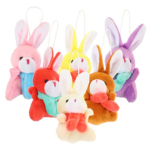 HOMOBABE 6 Stück Ostereipuppe Osterhasen Kaninchenschlüsselkettenplüsch Cartoon Hase Schlüsselanhänger Neuartiges Hasenspielzeug kreative Stoffhasen-Anhänger PP Baumwolle HOMOBABE 6 Stück Ostereipuppe Osterhasen Kaninchenschlüsselkettenplüsch Cartoon Hase Schlüsselanhänger Neuartiges Hasenspielzeug kreative Stoffhasen-Anhänger PP Baumwolle von HOMOBABE