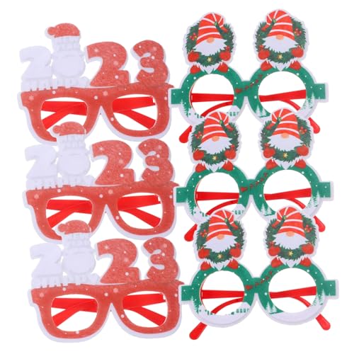 HOMOBABE 6 Stück Partybrille für Kostüm Brille Ornament weihnachtsfeier versorgung Dekoration Gold schnapsgläser Party-Brillengestell Weihnachtsbrillendekor Plastik HOMOBABE 6 Stück Partybrille für Kostüm Brille Ornament weihnachtsfeier versorgung Dekoration Gold schnapsgläser Party-Brillengestell Weihnachtsbrillendekor Plastik von HOMOBABE