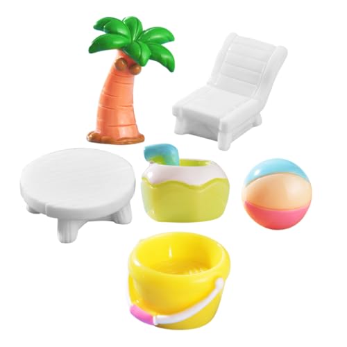 HOMOBABE 6 Stück Sommer Strand Mikrolandschaft Deko Miniatur Resin Figuren für Strand Themen Einschließlich Liegestuhl Kokosnussbaum und Mehr für Kreative Wohnraumgestaltung HOMOBABE 6 Stück Sommer Strand Mikrolandschaft Deko Miniatur Resin Figuren für Strand Themen Einschließlich Liegestuhl Kokosnussbaum und Mehr für Kreative Wohnraumgestaltung von HOMOBABE