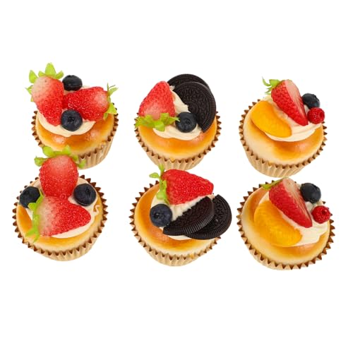 HOMOBABE 6 Stück Teiliges Fake Cupcake Modell Realistisches Künstliches Essen für Fotografie und Dekoration Requisiten für Partys Hochzeiten und Kreative Projekte HOMOBABE 6 Stück Teiliges Fake Cupcake Modell Realistisches Künstliches Essen für Fotografie und Dekoration Requisiten für Partys Hochzeiten und Kreative Projekte von HOMOBABE