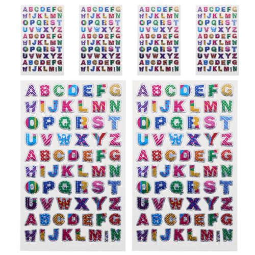HOMOBABE 60 Blatt Glitzer Buchstabenaufkleber für Bunte Alphabet Sticker für DIY Bastelprojekte und Schuldekoration für Vorschulkinder und Lernaktivitäten HOMOBABE 60 Blatt Glitzer Buchstabenaufkleber für Bunte Alphabet Sticker für DIY Bastelprojekte und Schuldekoration für Vorschulkinder und Lernaktivitäten von HOMOBABE