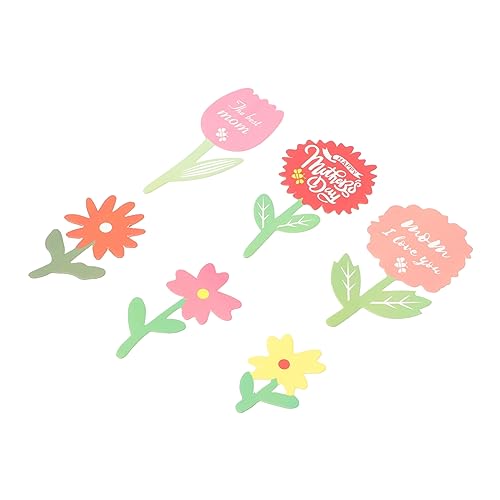 HOMOBABE 60 Teiliges Tortendekorationsset Topper Dekorationen Zahl Muttertag Cupcake Picker Muttertagsbedarf Muttertags Kucheneinsatz Muttertags Picker Bambusstab von HOMOBABE