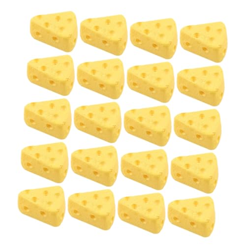 HOMOBABE 60pcs Mini Käse Charms Künstliche Käsemodelle Miniatur Food Dollhouse Gefälschte Kuchenstücke Mini -Essen Winzige Dreieck Käse Kuchen von HOMOBABE